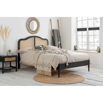 Birlea Leonie King Rattan Bed Black - image 1