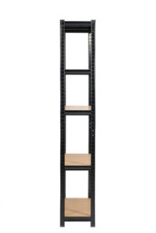 Rhino Racking 5 Bays - 180 X 90 X 30Cm - Black - 5 Tier Boltless Heavy Duty Garage Shelving Unit - 1000Kg Load Weight - thumbnail 2