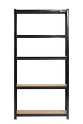Rhino Racking 5 Bays - 180 X 90 X 30Cm - Black - 5 Tier Boltless Heavy Duty Garage Shelving Unit - 1000Kg Load Weight - thumbnail 1