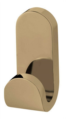Bisk Small Single Towel Hanger Bathroom Gold Colour Finished Zamak Wall Mounted - image 1