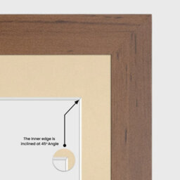 AK Frames 40X20Cm Walnut Modern Multi Photo Frame With Ivory Mount - Holds 3 Apertures (3X) 6X4 Photos - thumbnail 7