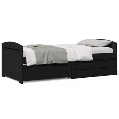 Berkfield Day Bed With 5 Drawers Without Mattress Irun Black 90X200 Cm - image 1