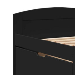 Berkfield Day Bed With 5 Drawers Without Mattress Irun Black 90X200 Cm - thumbnail 9
