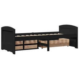 Berkfield Day Bed With 5 Drawers Without Mattress Irun Black 90X200 Cm - thumbnail 8