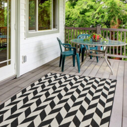 The Rugs Ecology Collection Outdoor Rugs In Black  600Bl - thumbnail 9