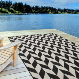 The Rugs Ecology Collection Outdoor Rugs In Black  600Bl - thumbnail 7