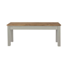 Core Products Linea Bench For 1200mm Table, Grey Wax Finish With Antique Wax Seat H45.0Cm X W105.cm X D30.0Cm - thumbnail 2