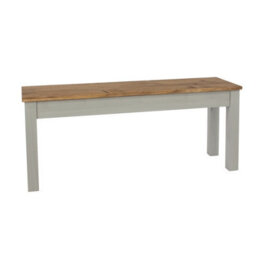 Core Products Linea Bench For 1200mm Table, Grey Wax Finish With Antique Wax Seat H45.0Cm X W105.cm X D30.0Cm - thumbnail 6