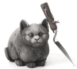 Cute Fat Cat Solid Stone Garden Ornament - thumbnail 6