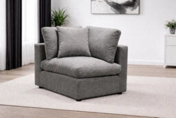 D Pro T Homeware 3 Seat Sofa Scandinavian Modular Set Grey 1 Seat + 2 Corners - thumbnail 3