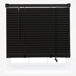 Furnished Pvc Venetian Blinds - Black 25mm Slats Trimmable Blinds For Windows And Doors  (W)175Cm (L)210Cm - thumbnail 3