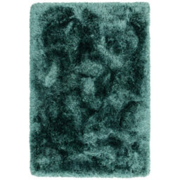 Teal Handmade , Luxurious , Modern , Plain , Shaggy , Sparkle Easy To Clean Rug For Living Room, Bedroom - 140Cm X 200Cm