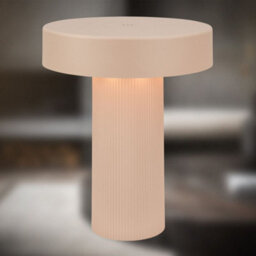 Briloner Battery Powered Beige Touch Dimmer Rechargeable Table Lamp - thumbnail 2