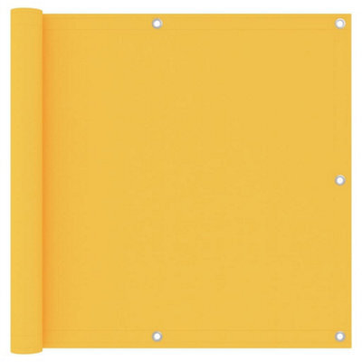 Berkfield Balcony Screen Yellow 90X600 Cm Oxford Fabric - image 1