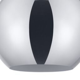 GoodHome Pocyon Chrome Effect Pendant Semi-Circle Light Shade (D)28Cm - thumbnail 5