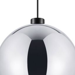 GoodHome Pocyon Chrome Effect Pendant Semi-Circle Light Shade (D)28Cm - thumbnail 6