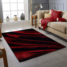 Contemporary Abstract  Design Living Room Area Rug Rectangular Soft Short Pile Carpet For Bedroom Dining Room 80X150 Cm - thumbnail 1