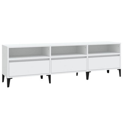 Berkfield Classic Tv Cabinet White 150X30X44.5 Cm Engineered Wood - image 1