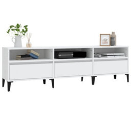 Berkfield Classic Tv Cabinet White 150X30X44.5 Cm Engineered Wood - thumbnail 4