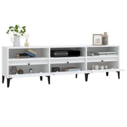 Berkfield Classic Tv Cabinet White 150X30X44.5 Cm Engineered Wood - thumbnail 5