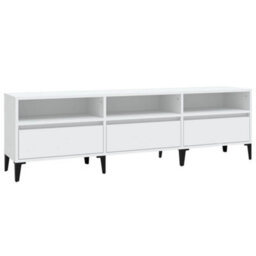 Berkfield Classic Tv Cabinet White 150X30X44.5 Cm Engineered Wood - thumbnail 1