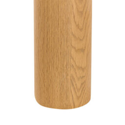 Wyld And Coco Retro Round Coffee Table 60Cm Light Brown Wood Veneer - Compact Matt Finish - thumbnail 6