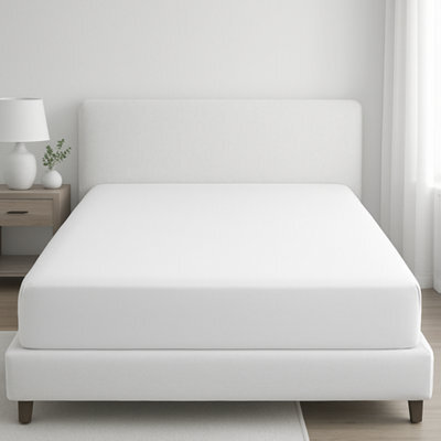 Pamposh 400 Thread Count Egyptian Cotton Double Fitted Sheet Durable Double Premium Natural Cotton Deep Fitted Sheets - image 1