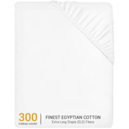 Pamposh 400 Thread Count Egyptian Cotton Double Fitted Sheet Durable Double Premium Natural Cotton Deep Fitted Sheets - thumbnail 2