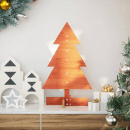Berkfield Wooden Christmas Tree For Decoration Wax Brown 60 Cm Solid Wood Pine - thumbnail 1