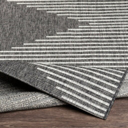 Livabliss Eagean-Global Black Grey Cream Charcoal In- & Outdoor Rug 200 X 275 Cm Easy Care, Non Shedding - thumbnail 4