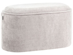 Wyld and Coco Bedroom Grey Chenille Lift-Top Storage Bench - Aurorahome Range - Grey Chenille, W79 X D38 X H45Cm - thumbnail 3