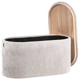Wyld and Coco Bedroom Grey Chenille Lift-Top Storage Bench - Aurorahome Range - Grey Chenille, W79 X D38 X H45Cm - thumbnail 5