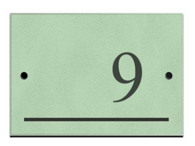 Reversed Slate Number 9 Chartwell Green 14 X 9Cm - image 1