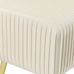 Beliani Glamour Velvet Bench Off-White With Gold Metal Legs, 118 X 40 Cm - thumbnail 5