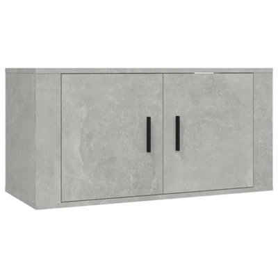Berkfield Classic Wall Mounted Tv Cabinet Concrete Grey 80X34.5X40 Cm - image 1