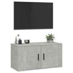 Berkfield Classic Wall Mounted Tv Cabinet Concrete Grey 80X34.5X40 Cm - thumbnail 4