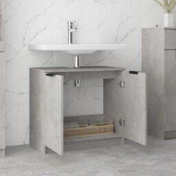 Vidaxl Bathroom Cabinet Concrete Grey 64.5X33.5X59 Cm Engineered Wood - thumbnail 4