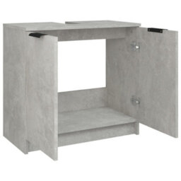 Vidaxl Bathroom Cabinet Concrete Grey 64.5X33.5X59 Cm Engineered Wood - thumbnail 9