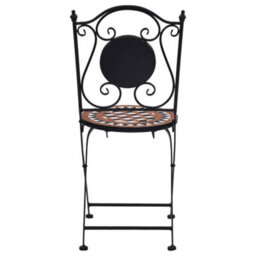 Berkfield Mosaic Bistro Chairs 2 Pcs Brown Ceramic - thumbnail 4
