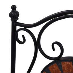Berkfield Mosaic Bistro Chairs 2 Pcs Brown Ceramic - thumbnail 9