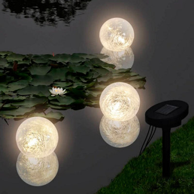 Vidaxl Solar Bowl 3 Led Floating Ball Light For Pond Swimming Pool Garden Lamps - image 1