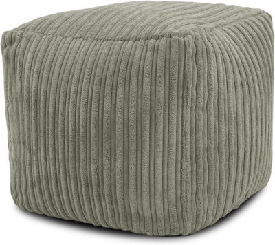 istyle mode Jumbo Cord Footstool Pouffe, Mink Corduroy Ottoman Bean Bags 40Cm X 40Cm - image 1