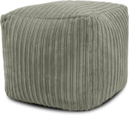 istyle mode Jumbo Cord Footstool Pouffe, Mink Corduroy Ottoman Bean Bags 40Cm X 40Cm - thumbnail 1