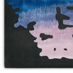 Black Multicolour Wool Modern Luxurious Easy To Clean Handmade Abstract Dining Room Bedroom And Living Room Rug -168Cm X 226Cm - thumbnail 3