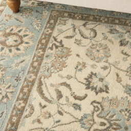 Ivory Aqua Luxurious Traditional Easy To Clean Rug For Dining Room Bed Room And Living Room-178Cm (Circle) - thumbnail 4