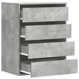 Berkfield Corner Chest Of Drawers Concrete Grey 60X41X76 Cm Engineered Wood - thumbnail 5