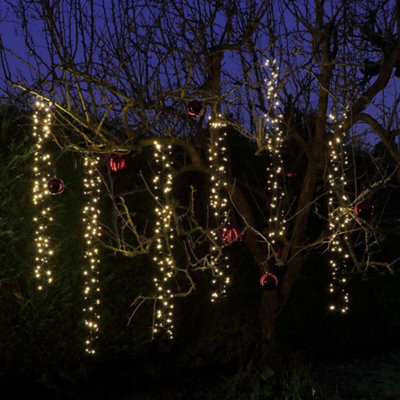 Noma Antique White Tree Cascade String Garden Outdoor Lights Led 6 X 1M Drops - image 1
