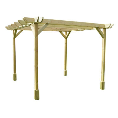 Rutland County Garden Furniture Double Premium Pergola - Wood - L180 X W480 X H270 Cm - Light Green - image 1