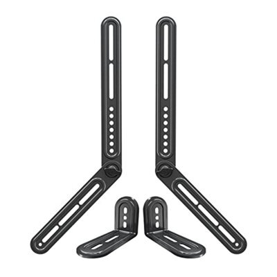 Mounting Dream Soundbar Bracket Sound Bar Tv Mount For Above Or Under Tv With Detachable Extension Plates, Fit Most Holes At The