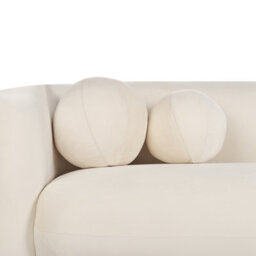 Beliani Sofa 3 Seater Leiren Velvet Off-White - thumbnail 8